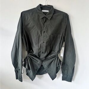NWT Nena Hansen Bungee Shirt in Dark Moss Green S/M